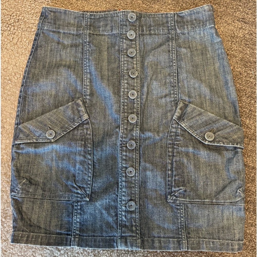 Level 99 Pencil Denim Skirt